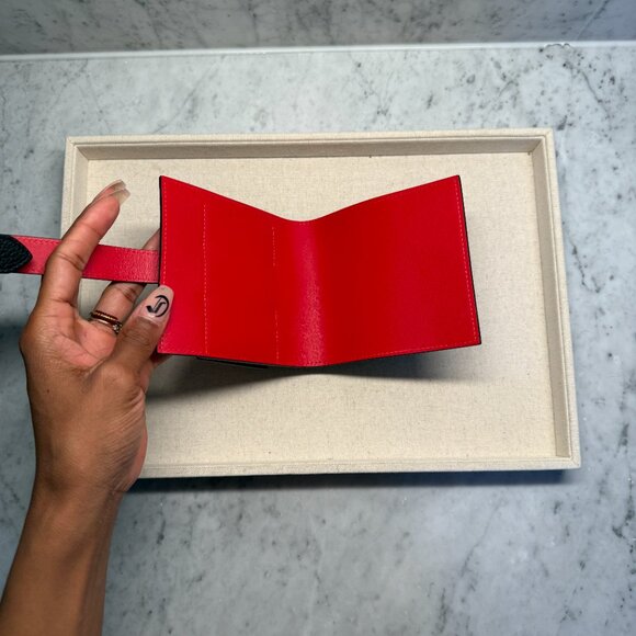 Christian Louboutin Black & Red Card Holder • Unisex Arm/Ankle Strap Case - Picture 9 of 15